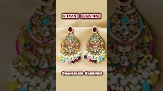 Rich Multicolored Chandelier Earrings newcollection trendingjewellery trendingreels [upl. by Braunstein]