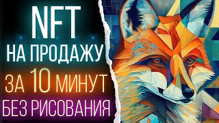 Как создать NFT с нуля без умения рисовать и как разместить НФТ на продажу в OpenSea за 10 минут [upl. by Boatwright]