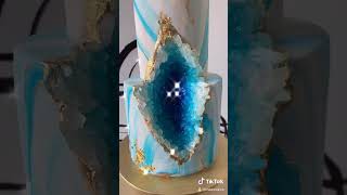 MAKING A 100 EDIBLE GEODE ROCK CAKE [upl. by Adnawat780]