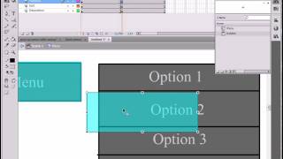 tutorial how to make a menu in Flash [upl. by Attevroc]