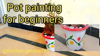 Pot painting ideas for beginners  Pot decor  gamla painting pot painting ideas [upl. by Hehre]