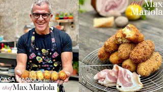 CROCCHETTE DI PATATE FRITTE Come farle buonissime  Ricetta di Chef Max Mariola [upl. by Lekzehcey]