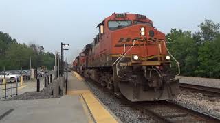 A FLYING 70 MPH BNSF intermodal train zooms by La Plata MO on July 15 2023 [upl. by Bowers]