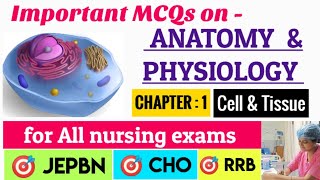 Anatomy and Physiology MCQ II cell and tissue II important nursing questions and answers II chapter1 [upl. by Rellim]