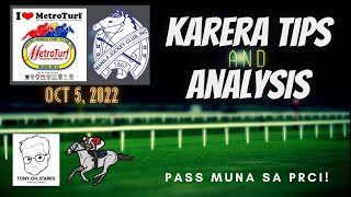 KARERA TIPS and ANALYSIS  October 5 2022  San Lazaro Leisure Park  Carmona Cavite [upl. by Bum166]