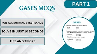 Tricks to solve Gases mcqs for Entry test examsfirst year chemistrymdcat chemistry neet [upl. by Elinnet450]