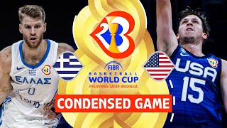 Greece 🇬🇷 vs USA 🇺🇸  Full Game Highlights  FIBA Basketball World Cup 2023 [upl. by Ettellocin]