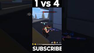 1 vs 4  free fire max game play  B2B GAMING BOSS [upl. by Ydur723]