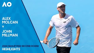 Alex Molcan v John Millman Highlights  Australian Open 2024 Second Round Qualifying [upl. by Benzel]