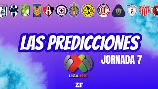 PRONÓSTICOS JORNADA 7 LIGA MX  APERTURA 2024 PREDICCIONES ZONA FUT [upl. by Isleana]