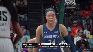 Minnesota Lynx vs New York Liberty vs WNBA Finals Game5 October 21 2024 2K25 [upl. by Hartley]