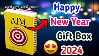 Happy New year Gift Card 2024 How to make new year Gift from matchbox new year card kaise banaen [upl. by Evin]