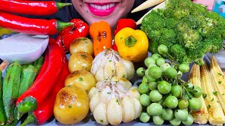 ASMR ROASTED VEGGIE PLATTER MAKAN SAYURAN PANGGANG भुनी हुए सब्जियां MUKBANG MASSIVE Eating Sounds [upl. by Harrus541]