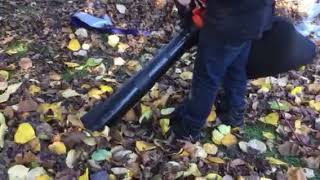 Black amp Decker leaf blower demonstration [upl. by Annayd82]