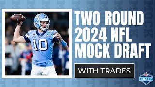 2 ROUND 2024 NFL Mock Draft WITH TRADES  2024 NFL Mock Draft [upl. by Feldman]