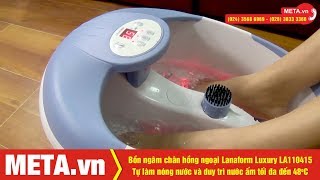 Test bồn ngâm chân hồng ngoại Lanaform Luxury LA110415 tự làm nóng nước và điều chỉnh nhiệt độ [upl. by Aihsram]