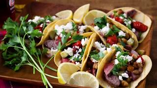 How to Make Flank Steak and Veggie Tacos  Beef Recipes  Allrecipescom [upl. by Filler162]