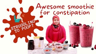 Struggling To Poop High Fiber Smoothie Recipe For Constipation amp Digestive Health Fiber Smoothie [upl. by Pellikka429]