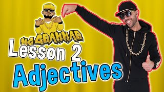 English Lesson Adjectives for Kids  Learn through music and rap with MC Grammar [upl. by Terrene622]