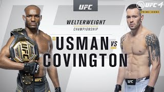 UFC 268 Kamaru Usman vs Colby Covington Highlights [upl. by Ahsinert133]