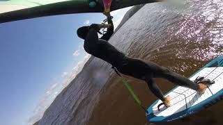 Some flat water wing foiling at Smiths Lake NSW [upl. by Dolhenty]