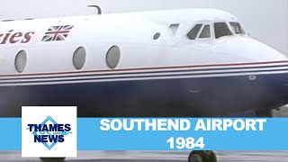 Southend Airport 1984  Footage Of All Different Planes At Southend Airport  Thames News [upl. by Gujral]