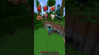 Epic Fall Damage vs Different Mobs in Minecraft shorts meme memes [upl. by Attelrahs]