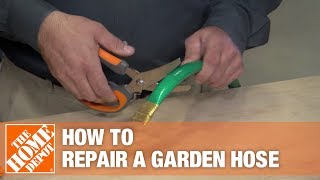 How to Repair a Damaged Garden Hose  The Home Depot [upl. by Shwalb147]