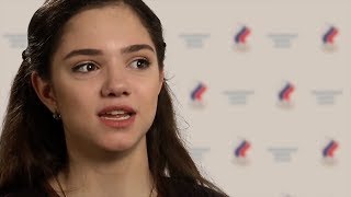 Evgenia Medvedeva Pre2018 Winter Olympics Interview [upl. by Annaihs]