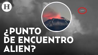 ¿Algo extraño pasa Video muestra a presuntos ovnis salir durante explosión del Volcán Popocatépetl [upl. by Edelsten]