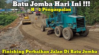 Info Terbaru  Proses Finishing Perbaikan Jalan Sebelum Pengaspalan Di Tanjakan Batu Jomba [upl. by Conyers245]