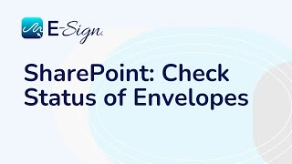 ESign for SharePoint  Check the Status of Envelopes [upl. by Novyert930]