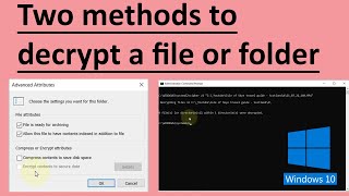 How to decrypt a file in Windows 10 [upl. by Adnahsam]