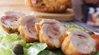 Cordon Bleu de Pollo con Jamón y Queso [upl. by Eboh]