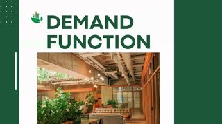 Demand functionDemandDemand [upl. by Phaidra]