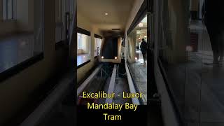 Las Vegas ExcaliburLuxorMandalay Bay Tram Arriving [upl. by Goetz]