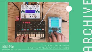 GFI System Specular Tempus  KORG volca fm  GAME BOY w nanoloop mono  DAWless [upl. by Ahseiyn]