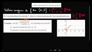 application sur la valeur moyenne sur une période  a tracer de la courbe de f [upl. by Imoan929]