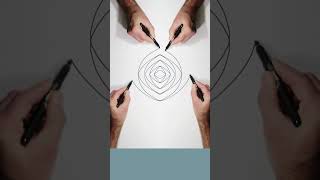 Trick Art Drawing Symmetrical Dance S80shorts Trick Art drawing art [upl. by Tezil]