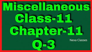 Q 3 Miscellaneous Chapter11 Conic Section Class 11 Math [upl. by Enaitsirhc]