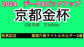 【京都金杯2024 データampピックアップ】過去5年間のデータと各馬の戦績からレースとの相性を独自に数値 [upl. by Ardeid69]