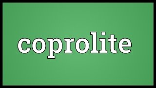 Coprolite Meaning [upl. by Arykahs]