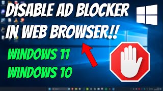 How To Disable Ad Blocker in Web Browser [upl. by Emmett]