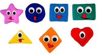 Learn Shapes With Play Doh Colors for Kids  More Educational Videos [upl. by Stormie]