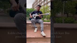 sari raat aahe bharta teri yaadon mein marta  Mann Mera  guitar cover song lyrics trandinglove [upl. by Adnot]