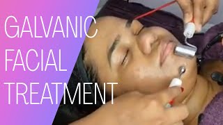 Galvanic Facial Treatment in Telugu ll Galvanic Facial Treatment Tutorial [upl. by Boykins]