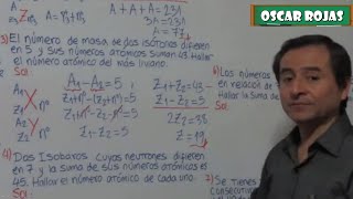 Los Núclidos Isótopos Isóbaros e Isótonos Ejercicio 3 4 y 5 Aplicado a Los Nucleones p n° e [upl. by Drhacir518]