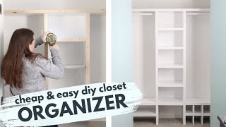 Build a DIY Closet Organizer for Cheap less than 75 [upl. by Tharp169]