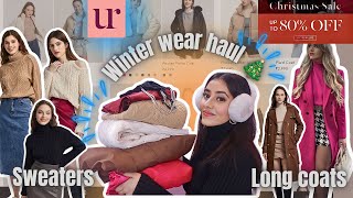 urbanic winter haul  Christmas sale haul upto 80 OFF trendy sweaters amp coats vanya singh urbanic [upl. by Jessee]