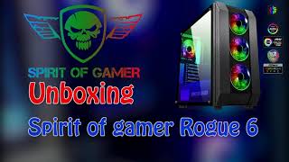 PC gamer case unboxing Spirit of gamer Rogue 6 [upl. by Einahpts]